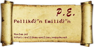Pellikán Emilián névjegykártya